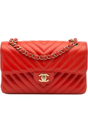 CHANEL 2017-2018 Small Classic Chevron Lambskin Double Flap shoulder bag