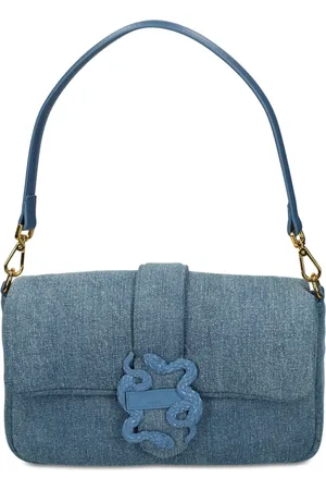 Roberto Cavalli Snake-buckle shoulder bag