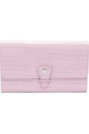ASPINAL OF LONDON Crocodile-embossed travel wallet
