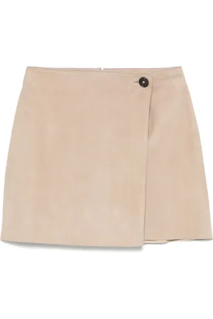 YVES SALOMON Suede mini skirt