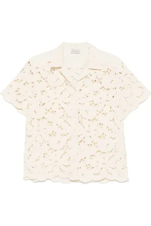 Moncler Floral macramé shirt