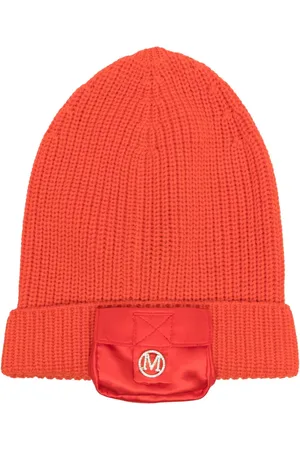 MONNALISA Pouch-detail ribbed beanie