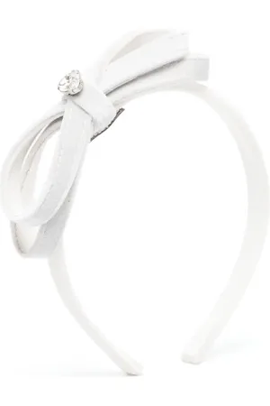 MONNALISA Bow-detail velour headband