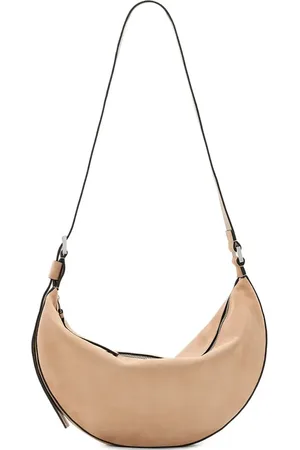 AllSaints Half Moon suede shoulder bag