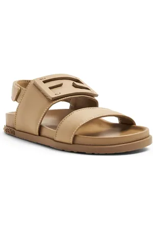 Fendi Logo-patch leather sandals