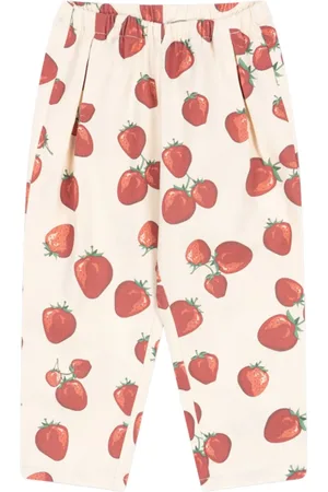Konges Sløjd Strawberry-print trousers