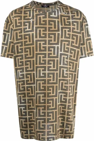 Balmain Monogram-print short-sleeved T-shirt