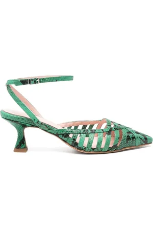 ANNA F. 1741 70mm snakeskin pumps