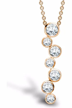 Pragnell 18kt rose gold Bubbles diamond drop pendant necklace