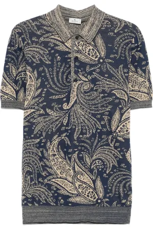 Etro Paisley-jacquard polo shirt