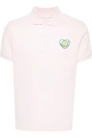 Moncler Embroidered-logo cotton polo shirt