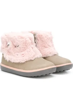 Camper Faux fur trim boots