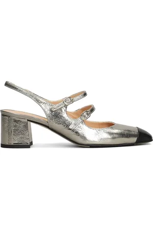Julie Dee Metallic slingback pumps