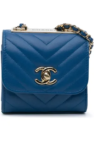 CHANEL 2019 Mini Chevron Lambskin Trendy CC Chain Wallet crossbody bag