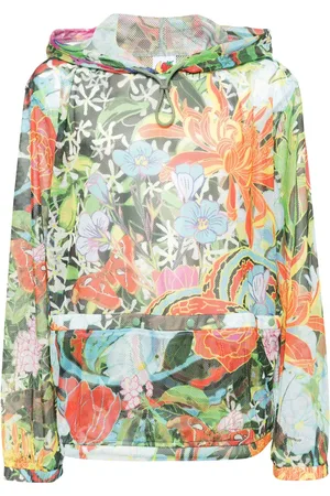 Sky High Farm Graphic-print mesh hoodie