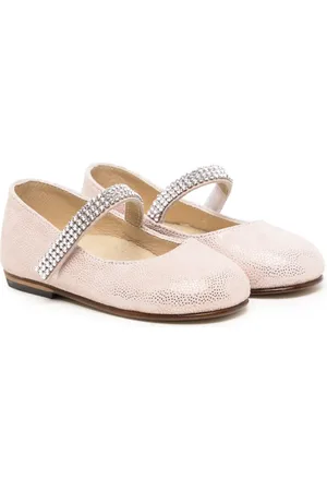 Babywalker Crystal-embellished ballerina shoes