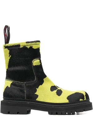 Camper Cow-print suede boots