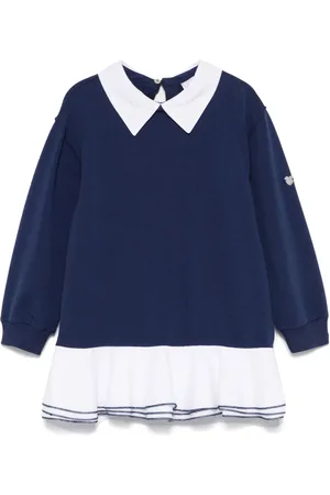 MONNALISA Contrasting-collar dress