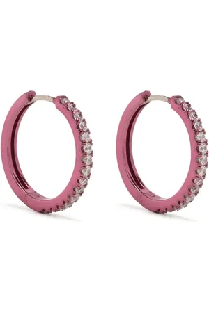 ESHVI Crystal-embellished clicker hoops