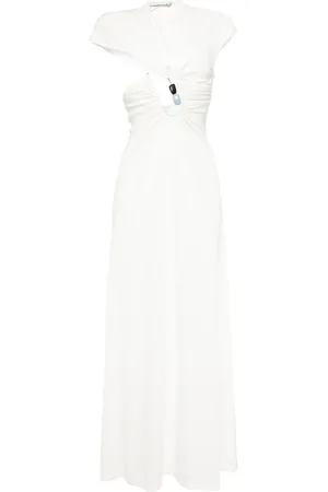 CHRISTOPHER ESBER Helix crystal ribbed tee dress