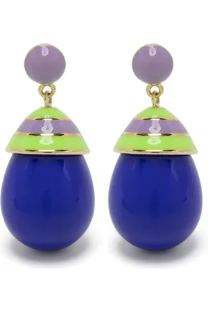 ESHVI Mini striped drop earrings