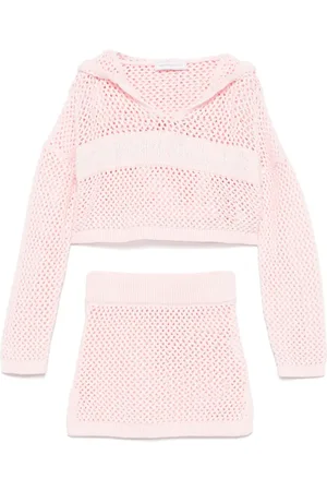 MONNALISA Open-knit skirt set
