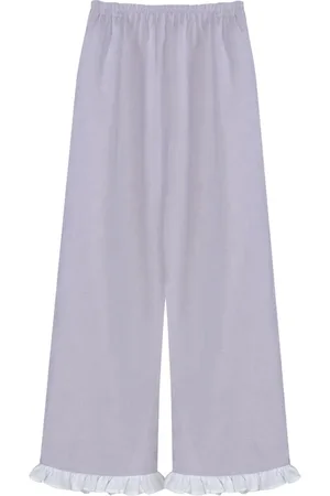 Sleeper Organic linen straight-leg trousers