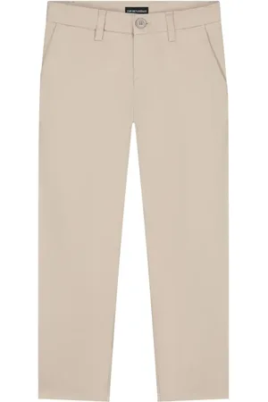 Emporio Armani Logo-embroidered chino trousers