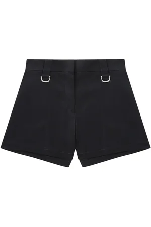 OFF-WHITE Pressed-crease cotton mini shorts