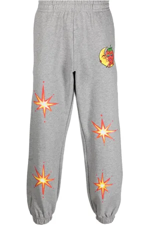 Sky High Farm Illustration-style print track pants