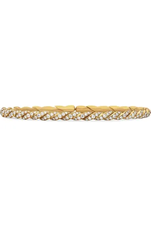 David Yurman 18kt yellow Pavéflex bracelet (3.5mm)