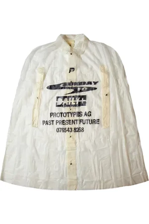 PROTOTYPES Logo-print raincoat