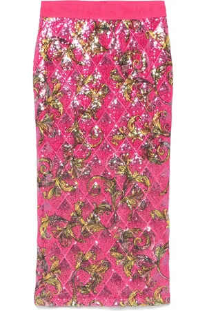 VERSACE Barocco-print midi skirt