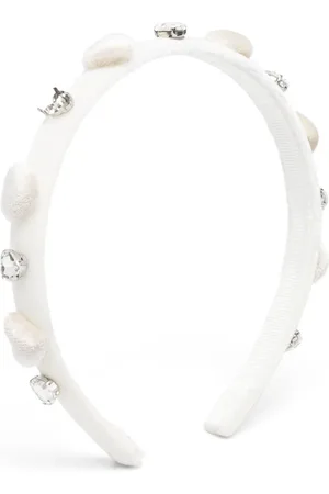 MONNALISA Crystal-embellished heart-motif headband