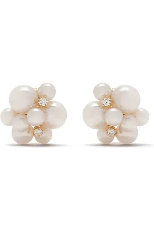 Tasaki 18kt yellow Akoya pearl earrings
