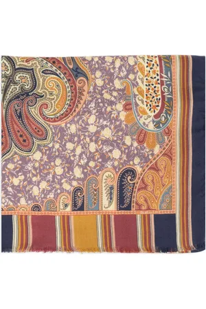 Etro Graphic-print frayed scarf