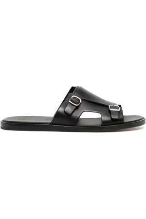 santoni Leather buckle sandals