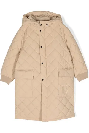 Emporio Armani Quilted-finish hooded coat