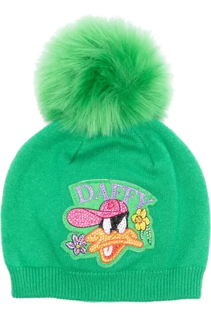 MONNALISA Pompom detail knit hat