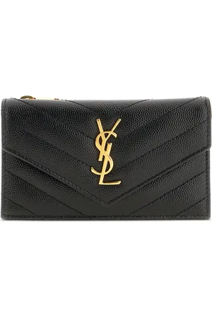Saint Laurent Chevron-embossed cardholder