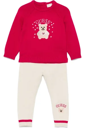 Guess Logo-embroidered trousers set
