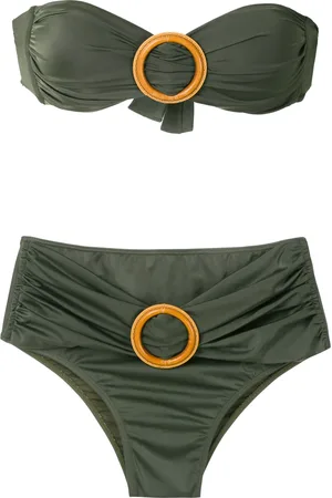 Brigitte Buckled bandeau bikini set