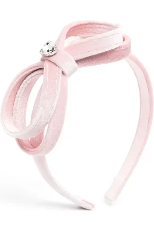 MONNALISA Bow-detail velour headband