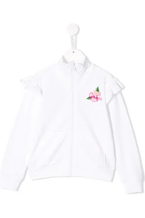 MONNALISA Ruffled zipped sweatshirt