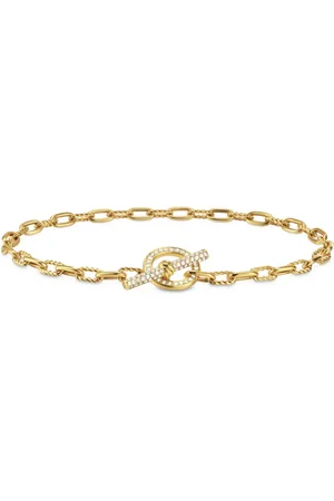 David Yurman 18kt yellow DY Madison® chain diamond bracelet (3mm)
