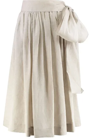 Fabiana Filippi Linen midi skirt