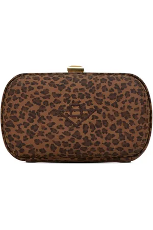 Bottega Veneta 20th Century Nylon Leopard Print Box clutch bag