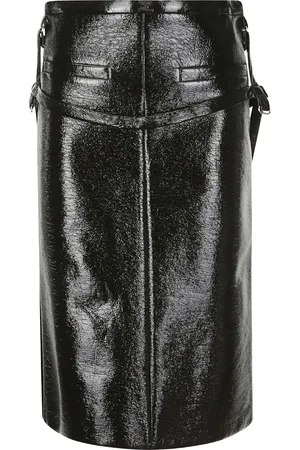 Courrèges Vinyl midi skirt