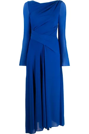TALBOT RUNHOF Ruched long-sleeve gown