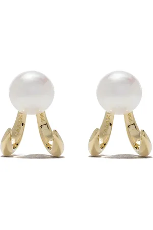 Tasaki 18kt yellow Danger Fang pearl earrings